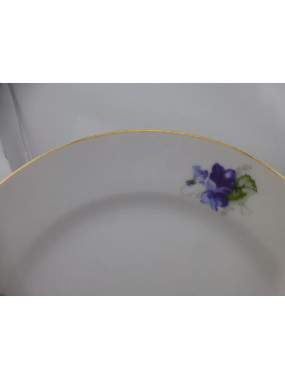 UCAGCO China Japan Vintage Violet Floral Gold Rim Salad Plate 7.5